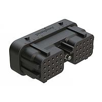 Amphenol SINE Systems ARC26-40SA Automotive Connectors 40 Position Plug, Size 20 Socket Contacts, Jackscrew, Bonded Front Seal, Keyed A, Black