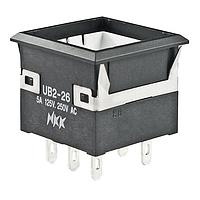 NKK Switches UB226KKW01N Pushbutton Switches DPDT ON-ON SOLDER LUG BODY ONLY 6A
