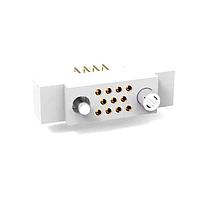 AirBorn RM362-071-462-2900-076 Rectangular MIL Spec Connectors 3 Row Right Angle PTH Connector with Mounting Ears (RECEPTACLE)