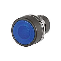 EAO 46-2231.11J0.000 Round Actuator, oe 22.3 mm, oe 29 mm, flush, illuminative, Blue, Plastic, transparent, round, Black, Plastic, Momentary, IP65, IK03