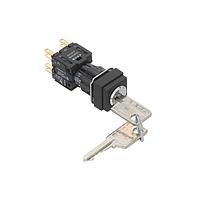 EAO 51-388.F22D Keylock Switches Keylock switch 3 positions maintained(a)-rest(a)-momentary SPE 2NC+2NO ST/PT 18x18 gold/silver 311