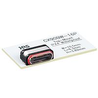 Hirose Electric CX90BW-16P(001) USB Type C Connectors Receptacle, 16pos., USB Type-C Connector