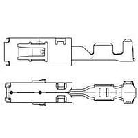 AMP Connectors - TE Connectivity 1-968857-3 (MOUSER REEL) Terminals MCP2,8 BU-KONT EDS Reel of 1000