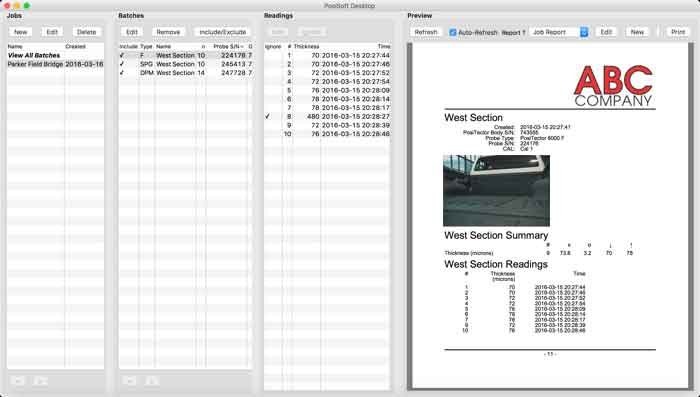 Example of a PosiSoft Desktop custom PDF report