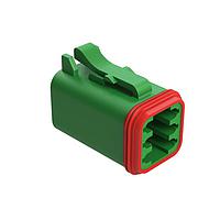 Amphenol SINE Systems AT06-6S-RD01GRN Automotive Connectors 6-Way Plug, Female Connector with Reduced Diameter Seals (E-Seal), Green