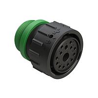 Amphenol SINE Systems AHDP06-24-14SN-STA Connectors 14 Position Plug, Socket, Shell Size 24, Normal Diameter Seal (Green), Small Thread Adapter