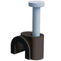 Essentra Components 22NCC0500R Cable Clamp, Nail-In Nail In Cable Clip,Single, Round, .299x.190 Inside
