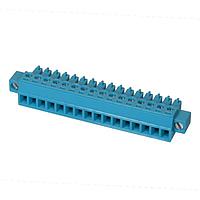 Same Sky (formerly CUI Devices) TBP02P1W-381-16BE Plugs Terminal block, pluggable, 3.81, plug, 16 pole, slotted screw, blue