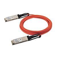Coherent FCBG410QD3C01 Fiber Optic Cable Assemblies 4x10 Gbps active optical cable, full-duplex, QSFP male connectors, electrical limiting interface, RoHS, multimode, 0/70C operation, round riser/LSZH cable, 1m length, Gen3