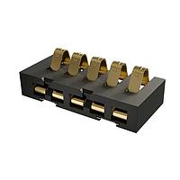 Amphenol FCI 10120639-001LF Replaceable Battery Connectors 3.6mm pitch vertical 4pos 30u'' gold 1.25mm working height