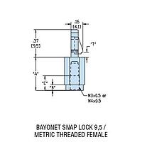 Heyco 10659 Screw and Lock HTCBS-M3-6-8 BLACK NYL PCB Support
