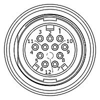 CONXALL W4280-11PG-300 Connectors MU WR 11#20 PIN CRIMP