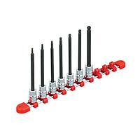 KTC TBT3L07BPBH sq. Long Hex. Bit Socket Set (3/8",7 pcs)