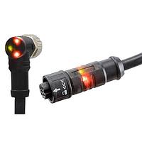 Amphenol LTW LAD-05BMMM-QL8D05 Sensor Cables / Actuator Cables X-Lok, Mini Size, Plastic, 5A, 05 pins, Male Connector, Male Contact, Straight, Push Lock, Overmolded, Length 5000mm, IP68