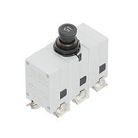 E-T-A Circuit Breakers 583-G533-J1M1-B2S0X-15A Circuit Breakers Three pole, miniaturised, aircraft style thermal circuit breaker with tease-free, trip-free, snap action mechanism and push/pull on/off manual actuation (M-type TO CBE to EN 60934). An indicator band on the push button clearly shows the tripped/off p
