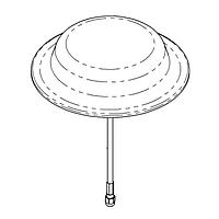 Pulse Electronics LP800SMA Cellular Antennas - GSM, LTE, 2G/3G/4G/5G Ant 0.806-0.96 Black SMA 17ft