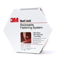 3M Electronic Specialty 7000051895 Continuous Roll 3M Dual Lock Reclosable Fastener MP3560, Clear, 1 in x 5 yd, Type 250,2 per pack, 5 per case, PN06463
