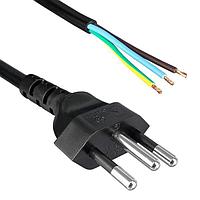 Qualtek Electronics 392007-01 AC Power Cords NBR 14136 to ROJ 50mm, Strip 5mm, 3 x 1, H05VV-F, 70C, 2500 mm