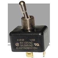 Electroswitch 3105C Toggle Switches 6A SPST, On-None-Off .250" QC, IP67