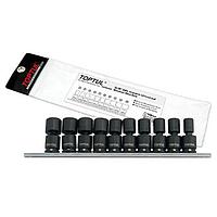 TOPTUL GDAG1001 -  10PCS 3/8 inch DR. Impact Universal Socket Rail Set