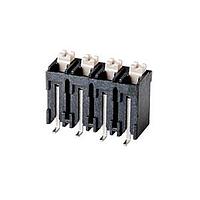 Same Sky (formerly CUI Devices) TBLH12V-508-02BK Fixed Terminal Blocks Screwless, High Temperature, Vertical, 5.00 mm pitch, Black with Gray Button