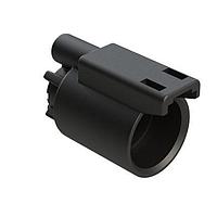 Amphenol SINE Systems ATHD04-1-12P-BM13 Receptacles Single Pole Receptacle, Pin, Size 12 Contact, Self-Threading, Tin Plated, Black