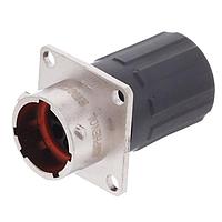 Amphenol SINE Systems RT00128PNHEC03R Connectors Receptacle, Square Flange, 8 Position, Male, Shell Size 12, Silicone Seal, and End Cap with Reduced Diameter Individual Wire Sealing, Range 14 - 24AWG