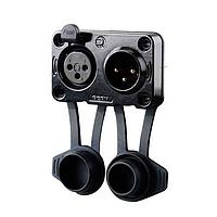 REAN RRX3MF-Z-012 XLR Receptacles XLR 3 pole female and male combination receptacle