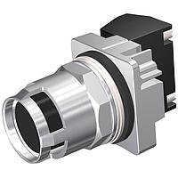 SIEMENS 52PM8G1A Pushbutton PB,CHROME,MOM,CAP BLACK,GAURD,2POS,NO-NC