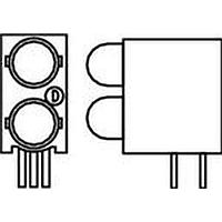 Dialight 552-3511F LED Circuit Board Indicators RED/GREEN TRANSLUCNT