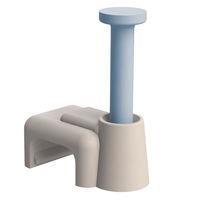 Essentra Components 22NCC0450FW Cable Clamp, Nail-In Nail In Cable Clip,Single, Flat, .217x.217 Inside