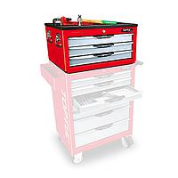 TOPTUL GCAZ0020 W/3-Drawer Tool Chest PRO-LINE SERIES (104 pcs, Red)