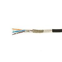 Alpha Wire 74006 BK002 Networking 26 AWG 4 Pair Shielded Cat5e, 500ft Spool Black