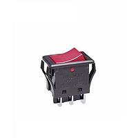 NKK Switches JWM22RCA Rocker Switches 10A DPDT ON ON RED
