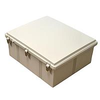 Bud Industries PTQ-11080 Hinged Cover PC+10% Fiberglass Box with Stainless Steel Latch (24.8 X 20.9 X 10 In)