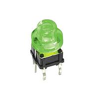 E-Switch TL1265GQSCLR Tactile Switches IllumTact Switch GREEN LED CLR CAP