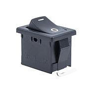 E-Switch R1966ABLKBLKGR Rocker Switches SPST OFF-ON R/A 15A