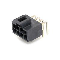 Molex 105314-1308 Shrouded NanoFit RA Hdr TH DR 8Ckt 0.76um Au Blk