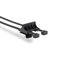 HellermannTyton 156-04007 Cable Ties with Mounts 3-Piece Cable Tie with Oval Fir Tree Mount, Unassembled Set, 15"L, 12x17mm Hole, PA66HIRHSUV, Black, 500/ctn
