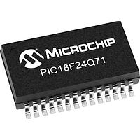 Microchip Technology PIC18F25Q43T-E/SS Microcontrollers 32KB Flash, 2KB RAM, 3x 16-bit PWMs, 6 ch DMA Comparator, 8-bit DAC, 12-bit ADCC