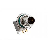 Amphenol LTW M8B-05PFFR-SF8001 Sensor Cables / Actuator Cables M Series Sensor Connector, M8, A Code, Metal, 1.5A, 05 pins, Female Connector, Female Contact, Hexagonal, M10*0.75, Screw Thread, Receptacle, PCB 90 , Receptacle, Front Fasten, IP68