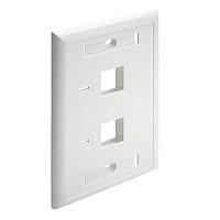 Tripp Lite N042-001-WH Wire Ducting & Raceways QUAD OUTLET RJ45 UNIV FACEPLATE WHT