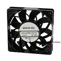 Same Sky (formerly CUI Devices) CFM-A238BF-165-635 Axial dc axial fan, 120 mm square, 38 mm, 12 Vdc, ball, 6500 RPM, 213.77 CFM