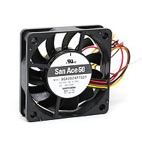Sanyo Denki 9GA0624P7G01 Axial DC Axial Fan, 60x60x15mm, 24VDC, Low Power, Tachometer, PWM