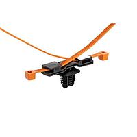 HellermannTyton 156-04067 Cable Ties 2-Piece Cable Tie with Oval Fir Tree, 8"L, 6.2 x 12.2 mm;6.5 x 12.5 mm;6.5 x 13.0 mm or 7.0 x 12.0 mm Mounting Hole, PA66HIRHSUV, Black/Orange, 500/ctn