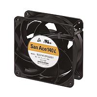 Sanyo Denki 9LG1424M5D001 Axial Axial Fan, 140x140x51mm, 24VDC, Ribless, Long Life 180Khr, 3xWire, Lock Sensor