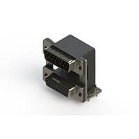 EDAC 663-015-364-038 Dual Port D-Sub Connectors Right-angle Dual Port D-Sub Connector