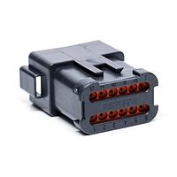 DEUTSCH - TE Connectivity DT04-12PB-E003 12-Way 12P RCPT, E003 MOD B Key, Black