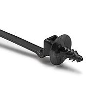 HellermannTyton 157-00112 Cable Tie Mounts 1-Pc Cable Tie/Fir Tree Mount with Disc, 8"L, M6 Threaded Hole, PA66HIRHSUV, Black,