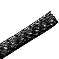 HellermannTyton 170-03017 Cable Protection Braided Sleeving, Expandable, Fray Resistant, Flame Retardant, 0.5" Dia, PET, Black, 100 ft/reel